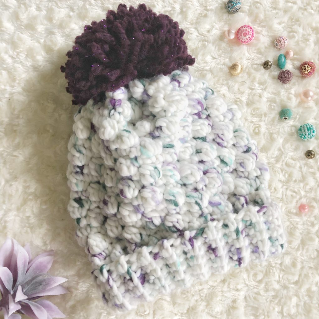 A chunky crochet beanie made with The Heather Beanie pattern, a free crochet pattern by Sarah | The Plush Pineapple